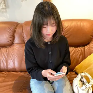 ミディアム 透け感たっぷり柔らか 梨花子🌼のヘアスタイル