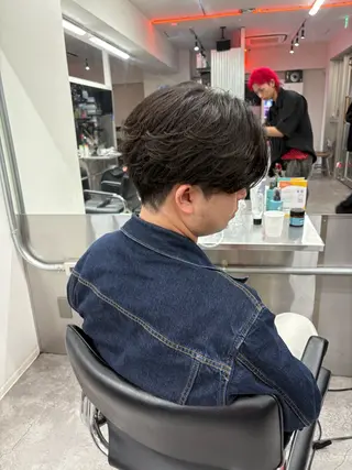 ミディアム カラー パーマ メンズ メンズパーマ特化 🔥韓国ヘア職人🔥のヘアスタイル