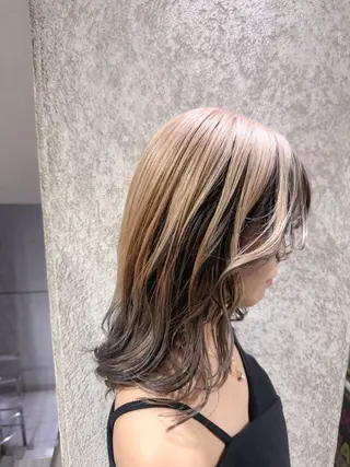 セミロング カラー 椎葉 祐也のヘアスタイル
