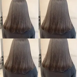 ミディアム カラー 透明感/オリーブ/ グレージュ/YUKAのヘアスタイル