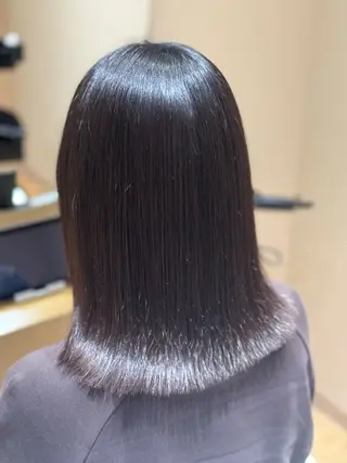 セミロング 黒島優香🦋 /縮毛矯正/髪質改善のヘアスタイル