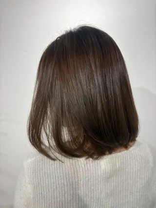 ミディアム カラー パーマ hair studio Zen【ヘアー　スタジオ　ゼン】所属・京都駅/透明感カラー 🖤sakiのヘアスタイル