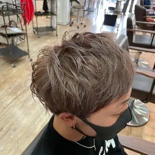 ショート カラー メンズ 大阪長居🌱野見山 卓也のヘアスタイル