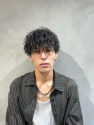 ショート メンズ センターパート/ 暖色カラーayuのヘアスタイル