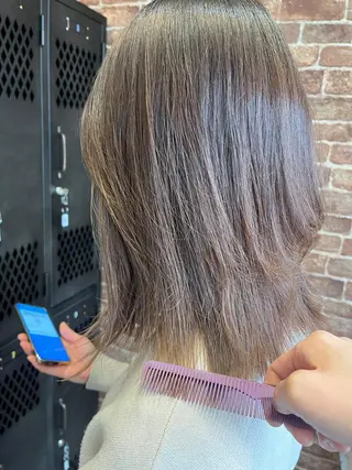 ミディアム カラー パーマ ヘアアレンジ メンズ キッズ ネイル マツエク・マツパ アイブロウ times salon名駅所属・久木原 ゆりのヘアスタイル