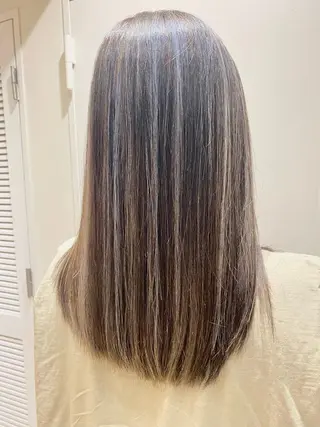 ミディアム カラー kawabe maikoのヘアスタイル