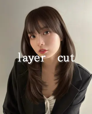 ミディアム sand clear横浜本店所属・似合わせレイヤー🌟 巻ける縮毛矯正みつきのヘアスタイル