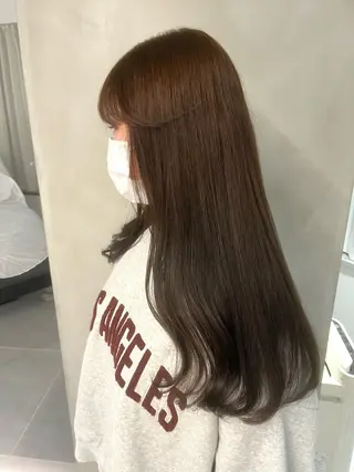 セミロング カラー グレージュ|くすみ× 透明感|kazutoのヘアスタイル