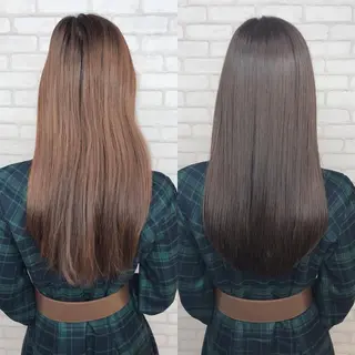 セミロング カラー アビリタ 警固のヘアスタイル