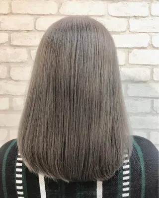 ミディアム 若山 敦のヘアスタイル