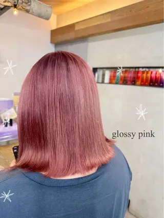 ミディアム カラー さくら🔅 ungu iE🔅のヘアスタイル