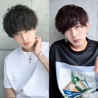 ショート カラー メンズ 透明感♡グレージュ ♡ミルクティー♡のヘアスタイル