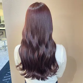 ロング カラー 岡本 彩香のヘアスタイル