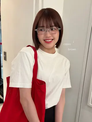 ショート riria/ボブ /ブラウンカラー🎀のヘアスタイル