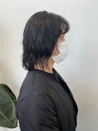 ミディアム パーマ éclat hair's BEAU group所属・大久保 梨音のヘアスタイル