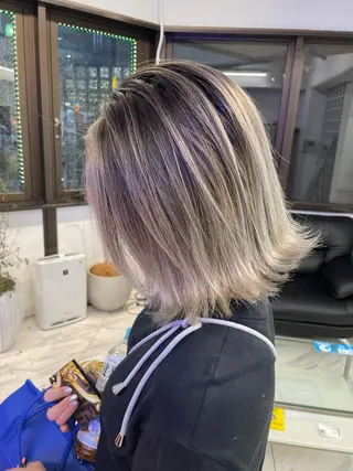 セミロング 家田 竜のヘアスタイル
