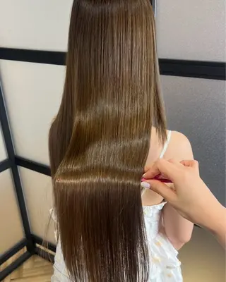 ロング カラー 艶カラー/韓国顔周り 🎀mamiのヘアスタイル