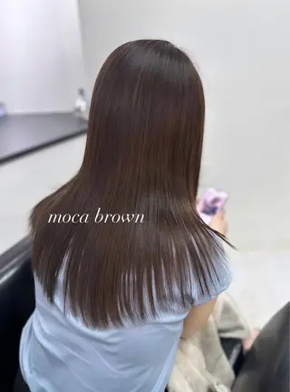 セミロング カラー 栗谷 竜希のヘアスタイル