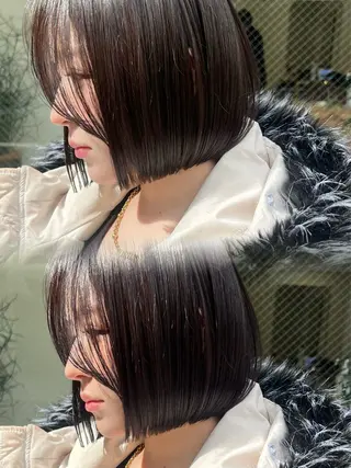 ショート カラー 小顔ボブ jilblanカホのヘアスタイル