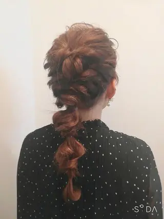 カラー ヘアアレンジ リルウヘアー 天王寺のヘアスタイル