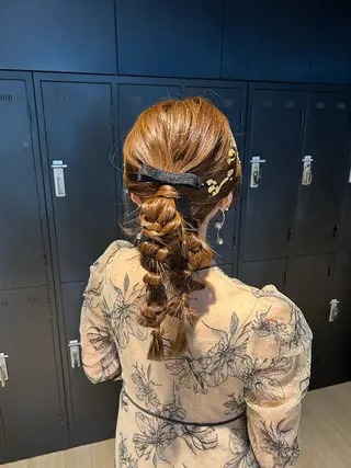 セミロング 韓国ヘア/顔周り ヘアセット/加藤優里のヘアスタイル