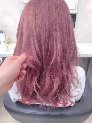 ミディアム カラー 柔らかbeige モトキのヘアスタイル