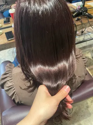 セミロング カラー saya 🧸 カット/縮毛矯正のヘアスタイル