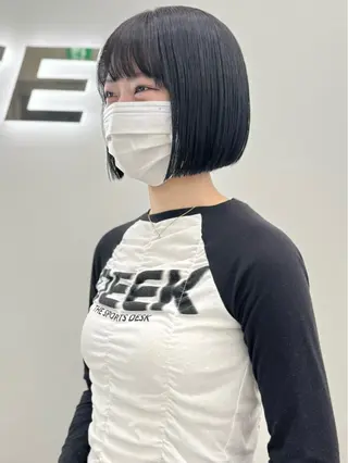 ショート カラー ヘアアレンジ ‎🤍韓国ボブ/ 縮毛矯正🪽‪ひかりのヘアスタイル