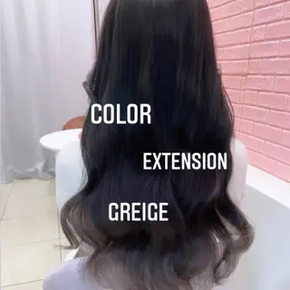 ロング カラー エクステ🩵ブリーチ 韓国ヘア🩵KAEのヘアスタイル