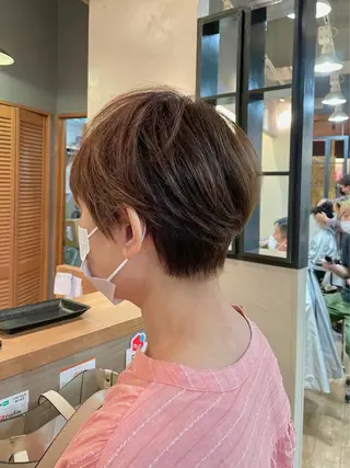 ショート カラー OPShair　ANELLO所属・ショート/ボブ/ メンズ/縮毛矯正のヘアスタイル