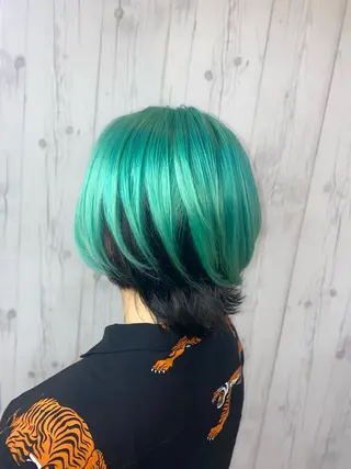 ショート ゆぴ☾‪/推しカラー /ハイトーンのヘアスタイル