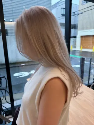 ミディアム カラー ヘアアレンジ ミニボブ/ブリーチ 🌈MISATOのヘアスタイル