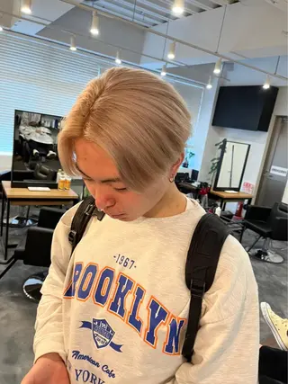 ショート カラー パーマ メンズ B TECH by Zen【ビーテックバイゼン】所属・メンズパーマ/京都駅 /メンズ/奥村航平のヘアスタイル