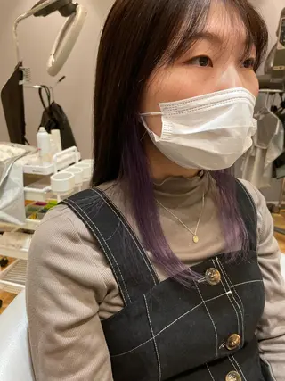 ロング カラー 韓国風レイヤーカット 松葉翔のヘアスタイル