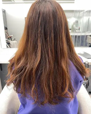 ロング 京都レイヤーカット/ 縮毛矯正/羽柴りくのヘアスタイル