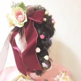 ミディアム セミロング ロング ヘアアレンジ 三橋 和希のヘアスタイル