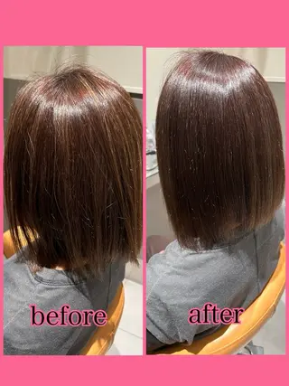 ミディアム カラー 大久保 陽子のヘアスタイル