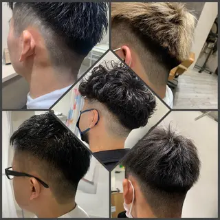 ショート メンズ 💎メンズパーマ特化 🥇癖毛活かしのプロのヘアスタイル