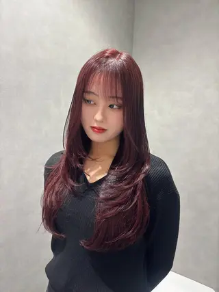 ロング カラー YOLO上野所属・MANA/上野/ カラーモデル🖤✨のヘアスタイル