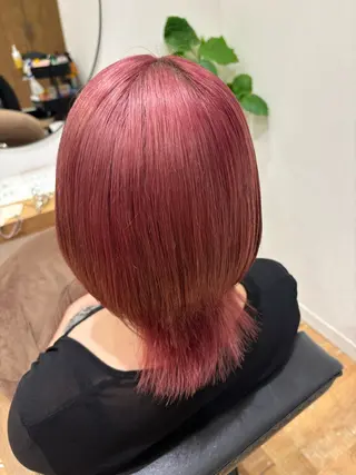カラー 🍎ピンク、レッド系 暖色カラー🍎あやかのヘアスタイル
