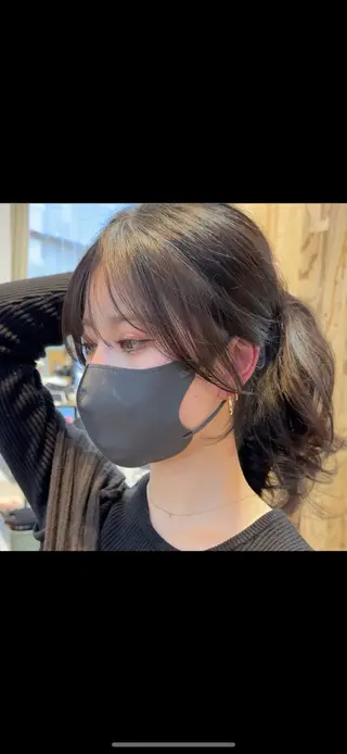 ミディアム 🫧似合わせ前髪/ 小顔カットくろ🫧のヘアスタイル