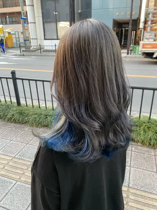 セミロング カラー 【完全個室】髪質改善 暖色カラー/山崎唯奈のヘアスタイル