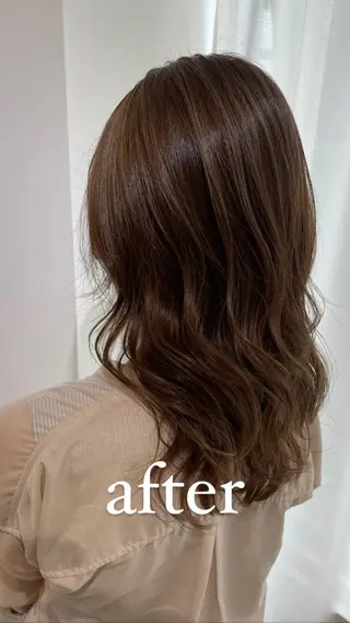 ミディアム カラー eins.hair所属・過去一の柔髪ヘア 🌿einshairのヘアスタイル