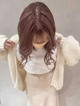 セミロング カラー ヘアアレンジ 酸性縮毛矯正 梅田茶屋町 Juriのヘアスタイル