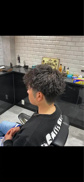 ショート パーマ メンズ 前田賢生 ご新規様はNGのヘアスタイル