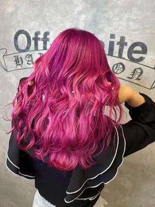 ロング カラー オフホワイトアンドなんば所属・福西 洋斗のヘアスタイル