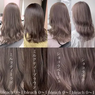 カラー EMIL/上野駅近 /ブリーチ縮毛矯正のヘアスタイル