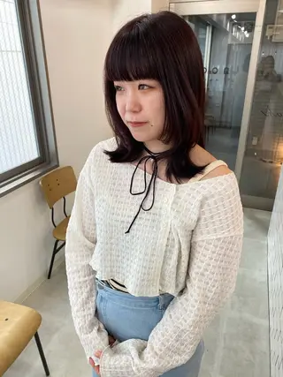 セミロング 川野 彩海のヘアスタイル