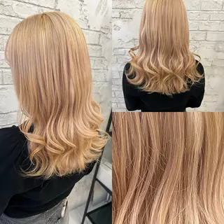 セミロング エクステ＆艶カラー 🎀YURINA🎀のヘアスタイル