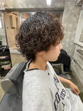 ショート カラー パーマ ヘアアレンジ メンズ 亀井隆汰/メンズ専門 パーマ特化美容師のヘアスタイル